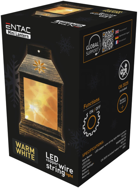 Entac LED Mini Lámpás Bronz 120mm