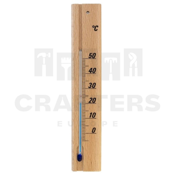 szobai hőmérő fa hátlappal 15 cm