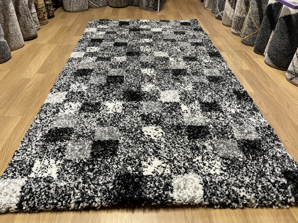 Nepal fekete-fehér szőnyeg  80x150 cm UTOLSÓ DARAB