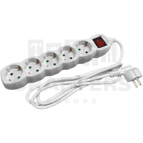 Entac S1 Elosztó 5 Foglalat Kapcsolóval 5m 3G1.5