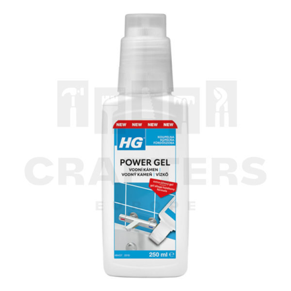 HG Power gel - erős tisztítógél kefével vízkőre 250ml