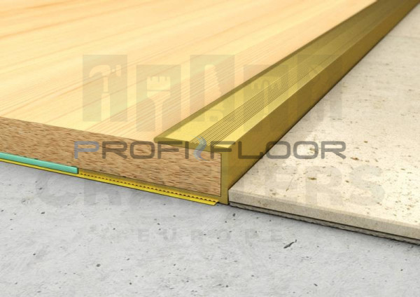 ALU PROFIL PF7 ProfiFloor 2,4m arany padlóprofil - 12x8,8mm