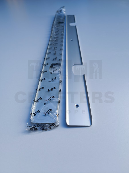 Riex GI37 munkalap sarokfordító profil, bal/jobb, R3, H38, 600 mm, eloxált alumínium