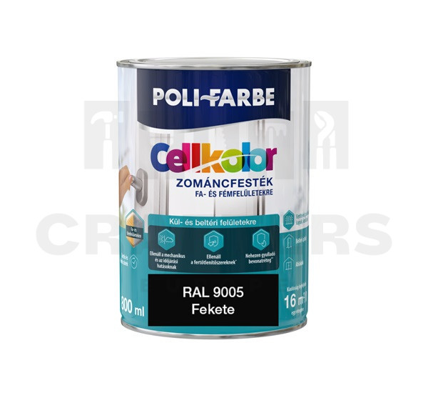 Cellkolor mf. zománc Fekete RAL 9005 0,8L