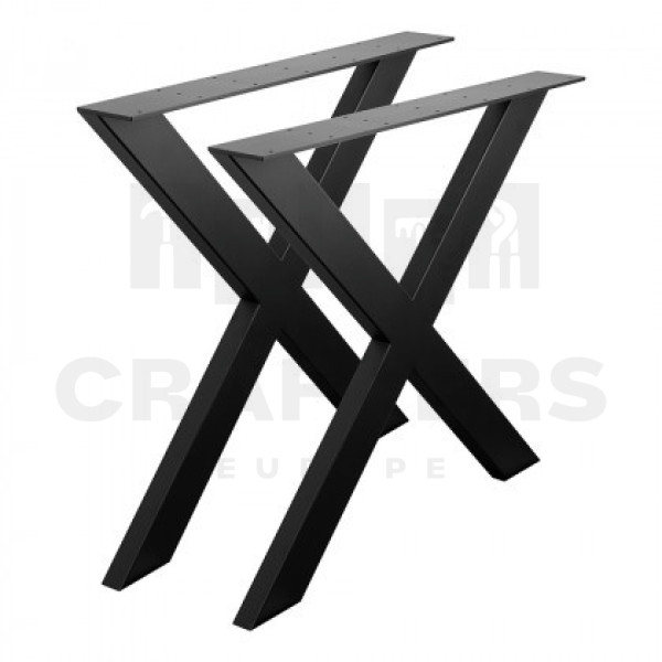 STRONG Asztalláb "X"  710x780, fekete