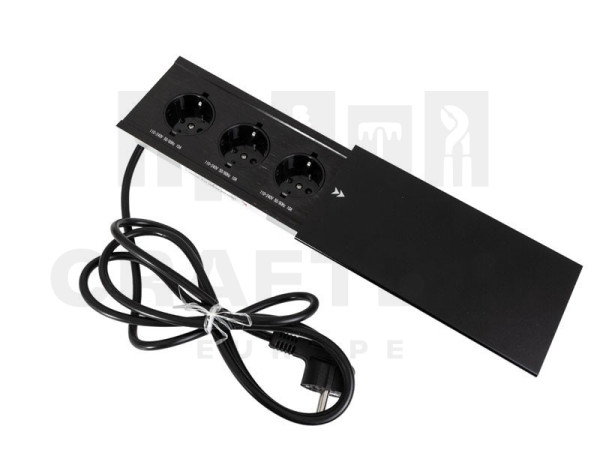 IRODABÚTOR TARTOZÉKOK KONNEKTOR ELOSZTÓ MODULBOX III - 2x230V + 2xUSB (5V/2A) MATT FEKETE