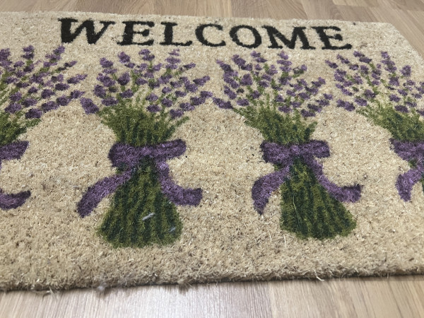 Kültéri lábtörlő levendulás 60x40 cm kókusz