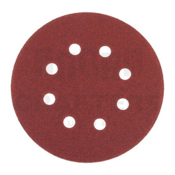 Tépőzáras csiszolókorong d=125 mm 8 lyukas P80