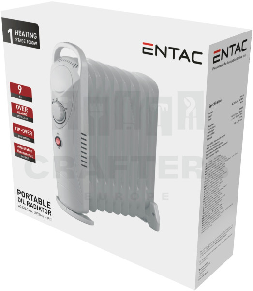 Entac Olajradiátor 9 taggal 1000W Mini