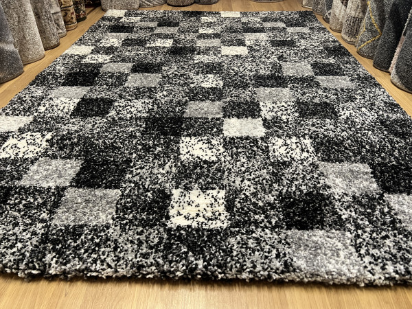 Nepal fekete-fehér szőnyeg  120x170 cm UTOLSÓ DARAB