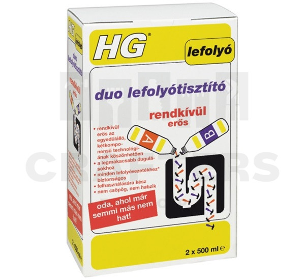 HG Duo lefolyótisztító oldat 2x500ml