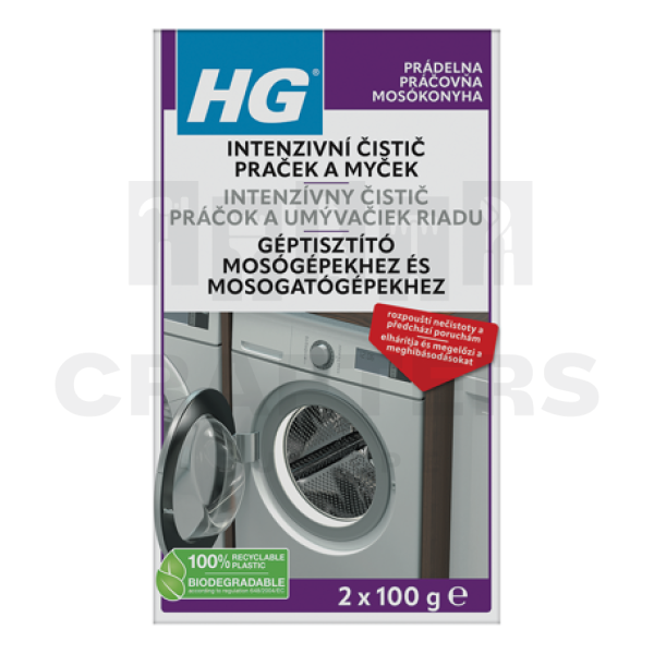 HG Géptisztító mosógépekhez és mosogatógépekhez 2x100g