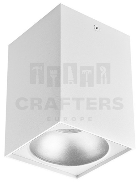 Avide GU10 Lámpatest Négyzetes Fehér-Ezüst