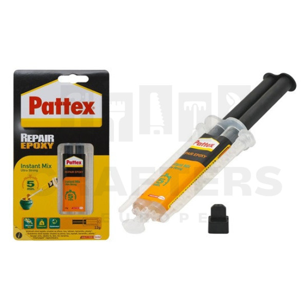 univerzális kétkomponensű epoxi ragasztó Pattex Repair 2 x 5,5 ml keverőszárral