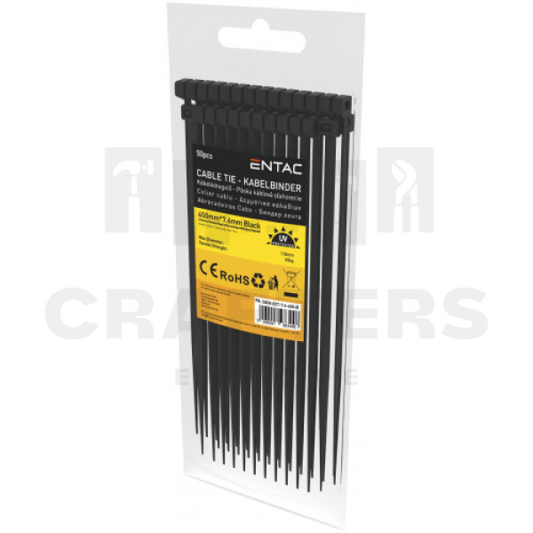 Entac Kábelkötegelő 7,6mmx450mm Fekete