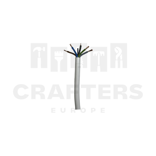 Sodrott réz kábel 5 ér 5x2,5 FEHÉR (100m-es tekercsben) H03VVH2-F (MT 5x2,5)