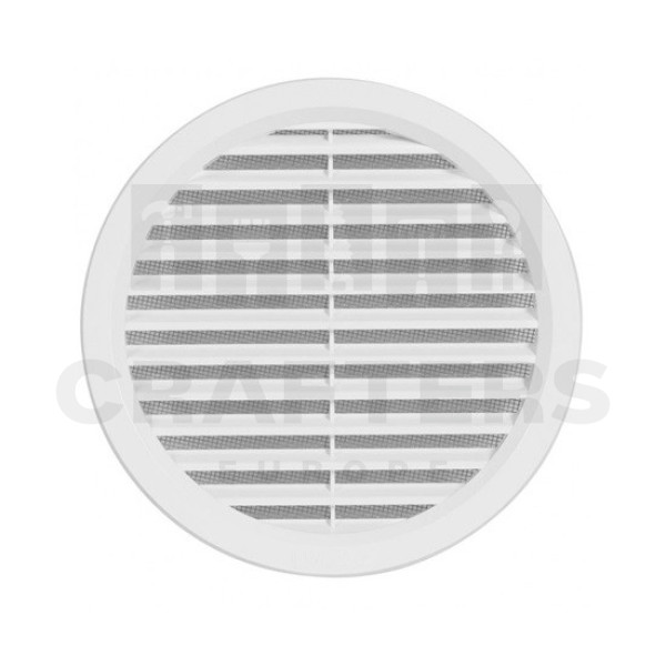 szellőzőrács kerek d=151 mm műanyag fehér